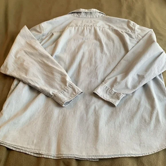 Men’s Wrangler long sleeve blue button up shirt. Size 3XL. - Picture 8 of 8